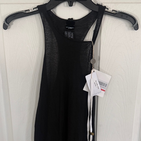 Maria Turri Black Cotton Racerback Maxi Dress Made in Italy NWT IT 40 / US 2-4 - Picture 3 of 5